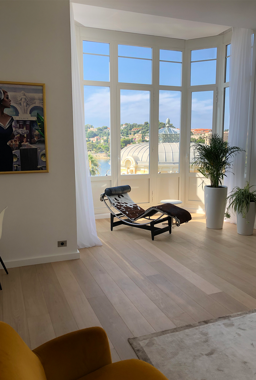 Parquet vernis Chêne - CLUSONE - 200 X 2100 mm - 4 coloris - LAMETT